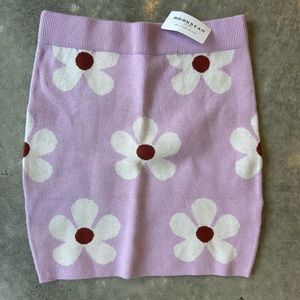 Moonbeam Mini purple floral skirt